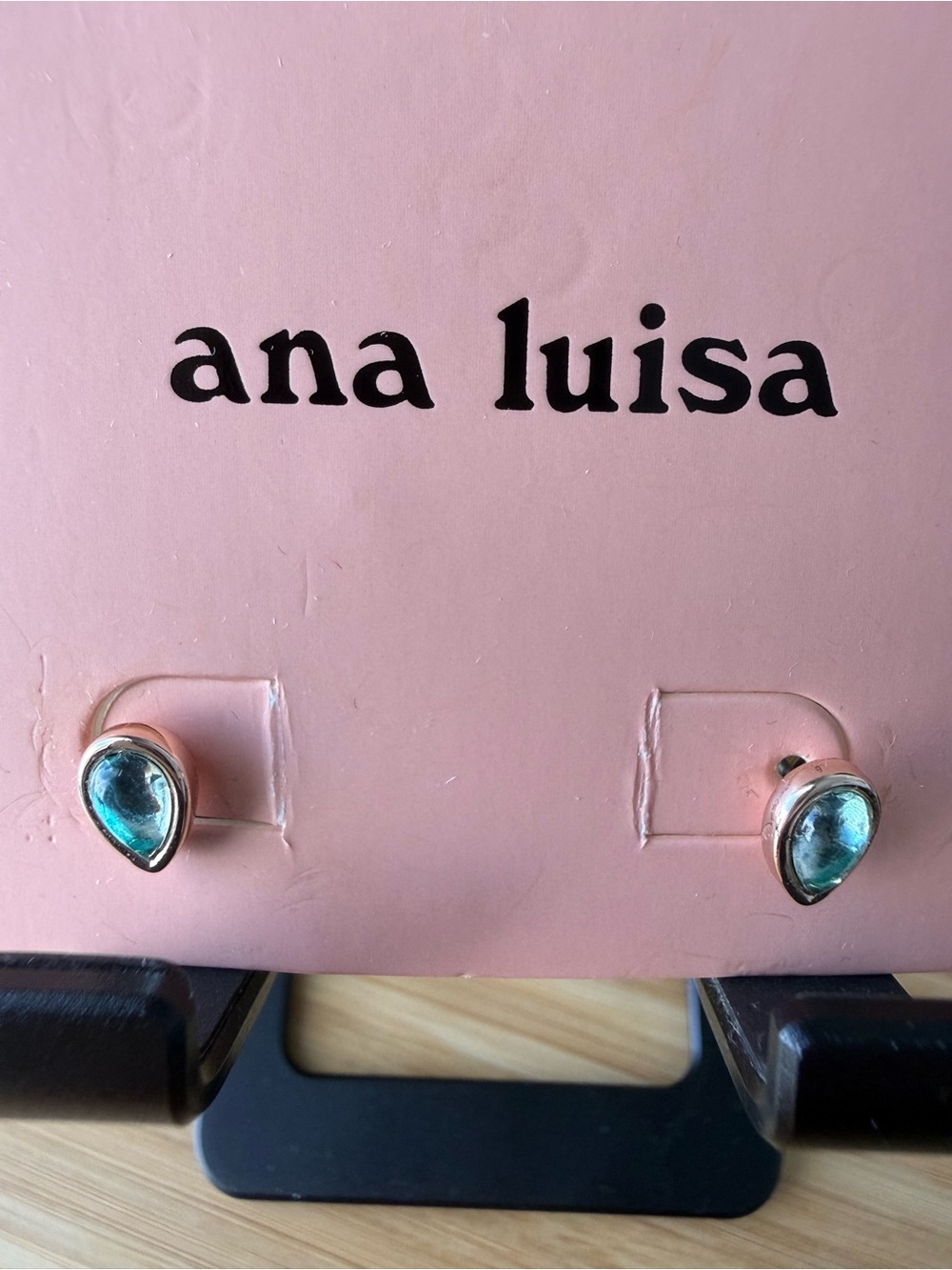 Ana Luisa Teardrop Teal Stud Earrings